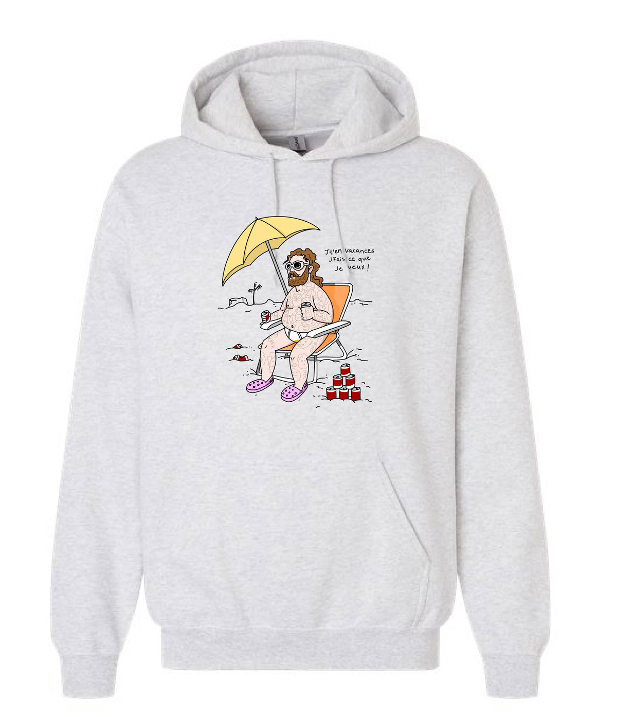 Hoodie Orange Lessard j'ten vacances